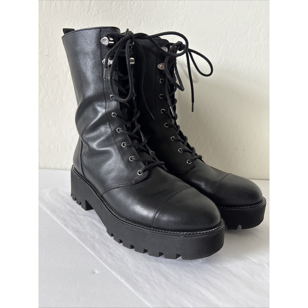 MICHAEL Michael Kors Bryce Leather Combat Boots size 10